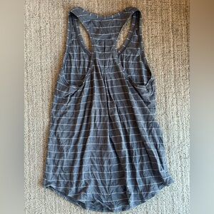 Lululemon Athletica Gray Striped Sleeveless Top